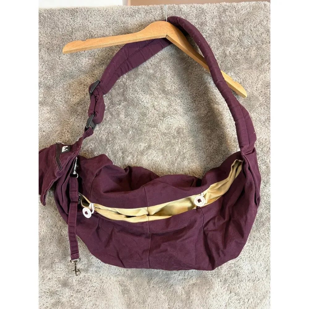 SlowTon Dog Cat Sling Padded Adjustable Papoose Small Pet Carrier Hands Free